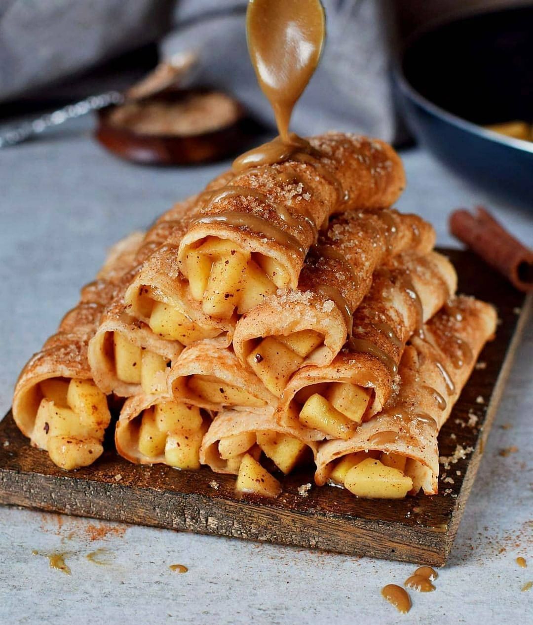 Vegan Apple Cinnamon Crepes