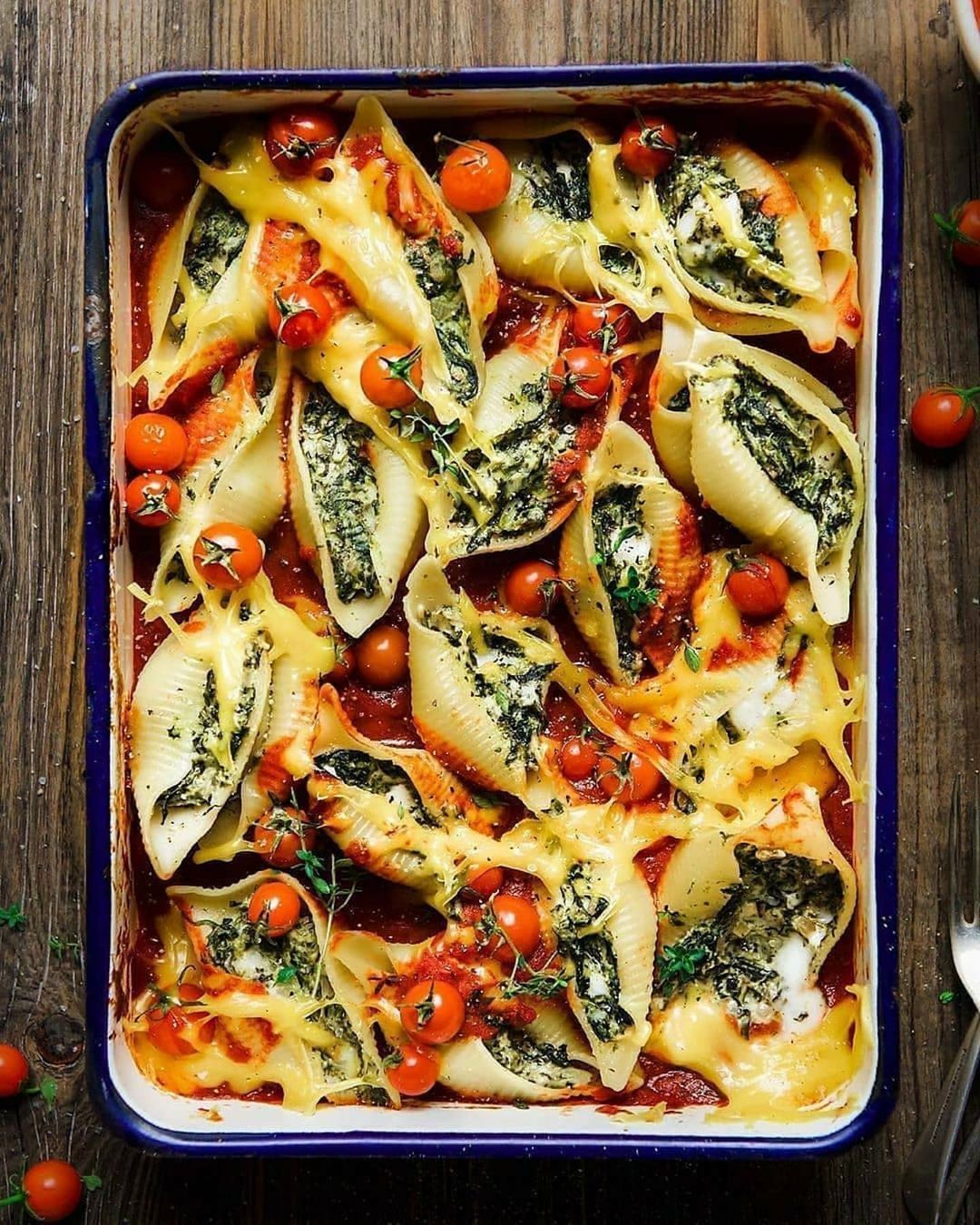 Vegan Spinach Feta Pasta Bake