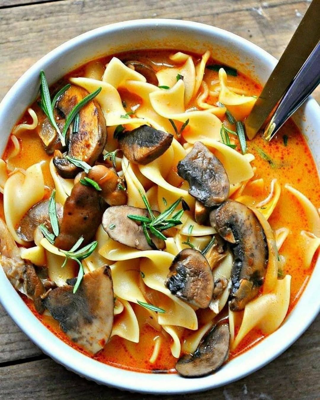 Wild Mushroom Stroganoff Soup