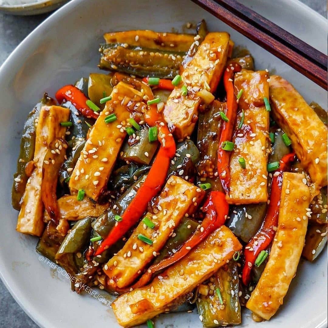Eggplant and Tofu Teriyaki Stir-Fry