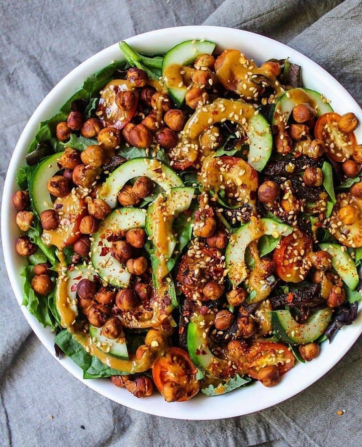 Salad Bowl with Miso Tahini Dressing