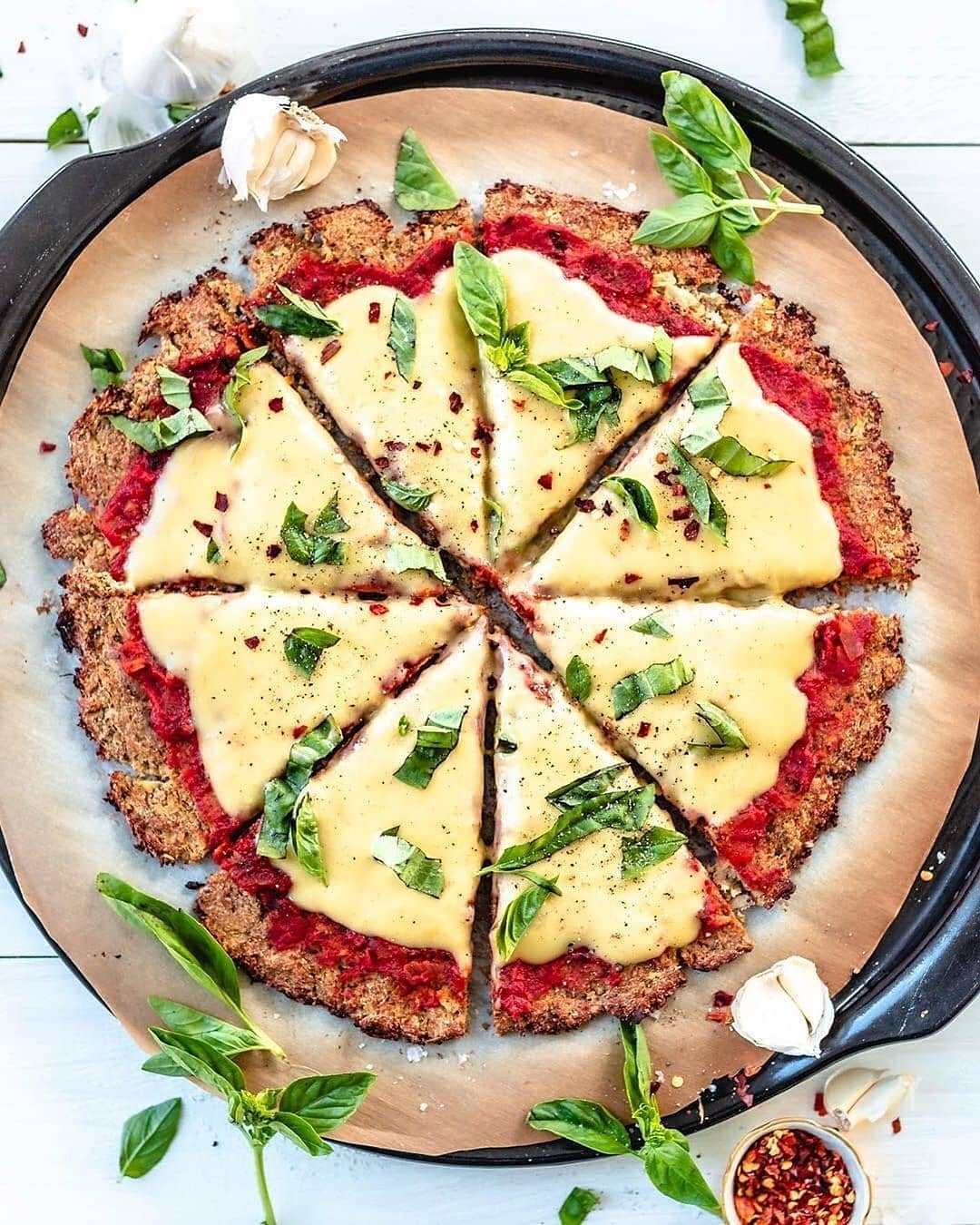 Homemade Vegan Cauliflower Pizza