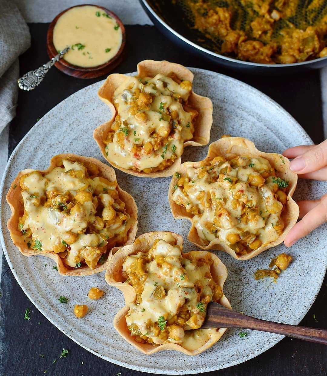 Baked Vegan Taco Cups with Lentils
