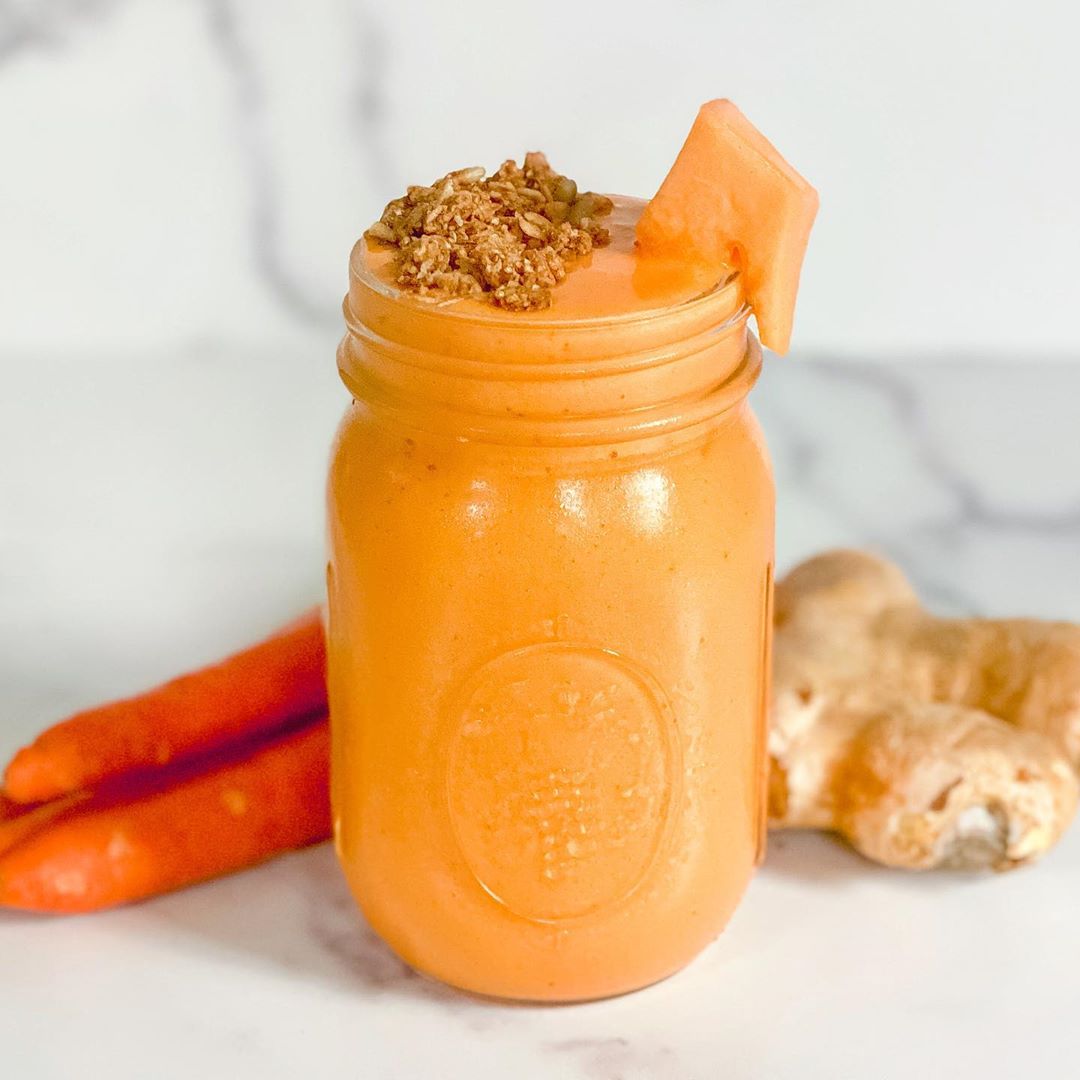 Carrot Cantaloupe Ginger Smoothie