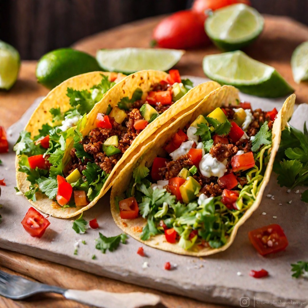 Vegan Black Bean Tacos with Avocado