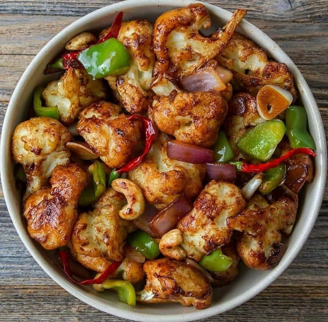 Vegan Crispy Kung Pao Cauliflower Stir Fry