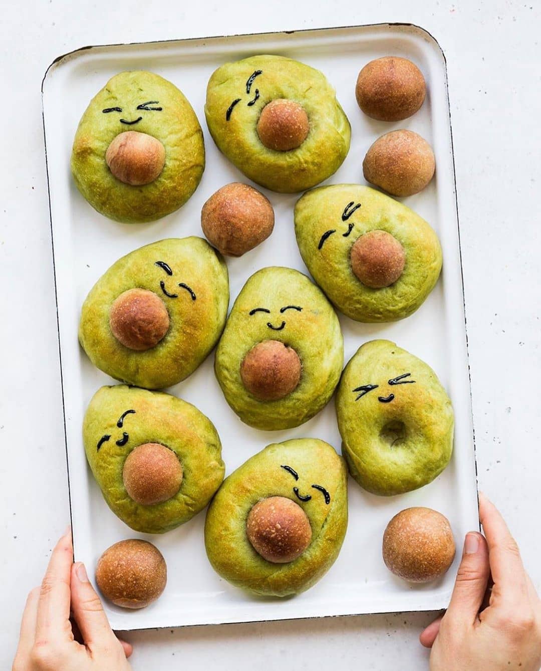 Matcha Chocolate Avocado Buns