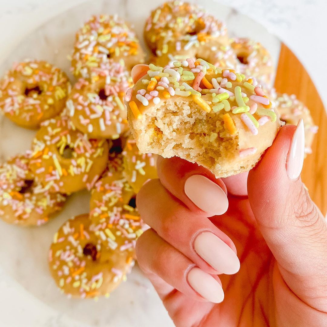Gluten-Free Vegan Rainbow Mini Donuts
