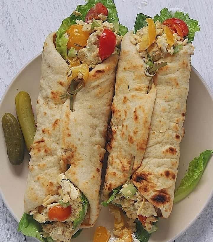 Vegan Tzatziki Chick'n Salad Wraps