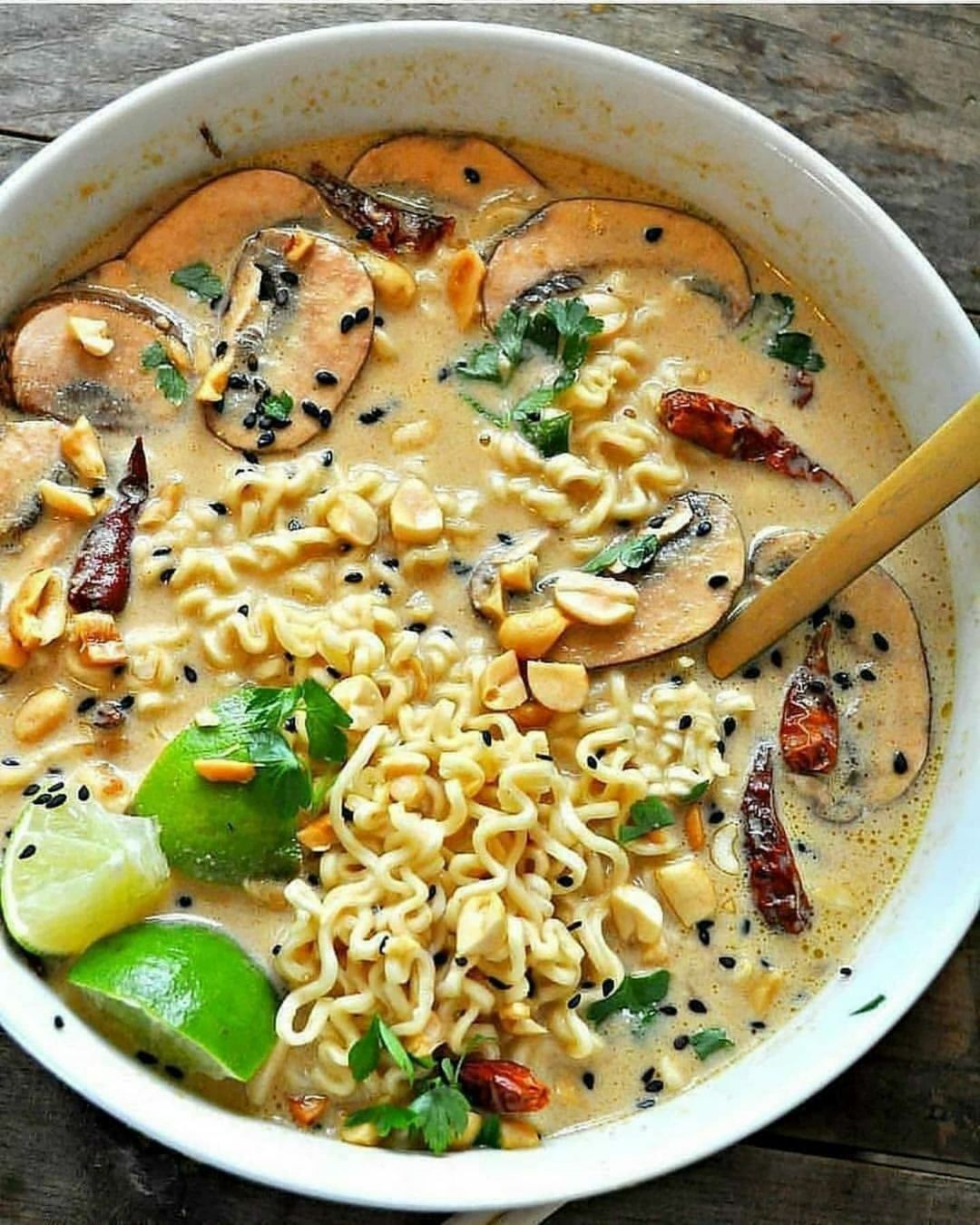 Spicy Vegan Thai Peanut Ramen