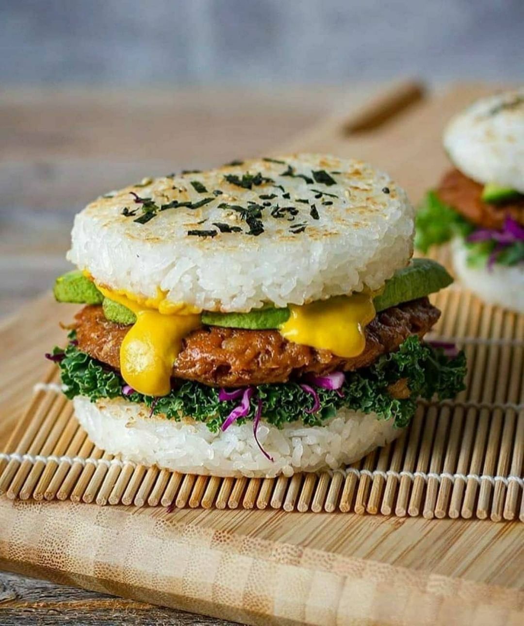 Vegan Sushi-Style Burgers with Crispy Rice Buns