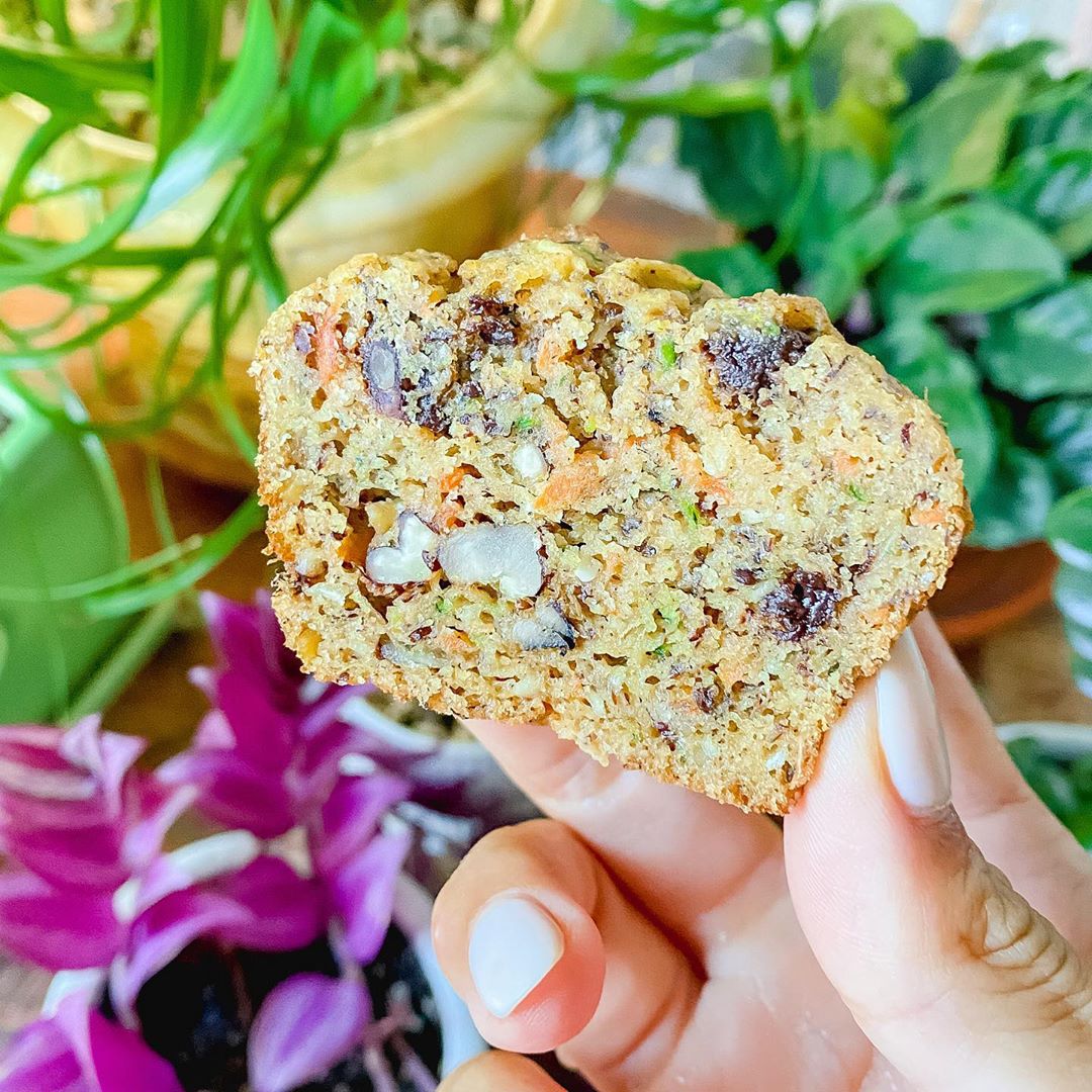 Zucchini Tahini Carrot Muffins