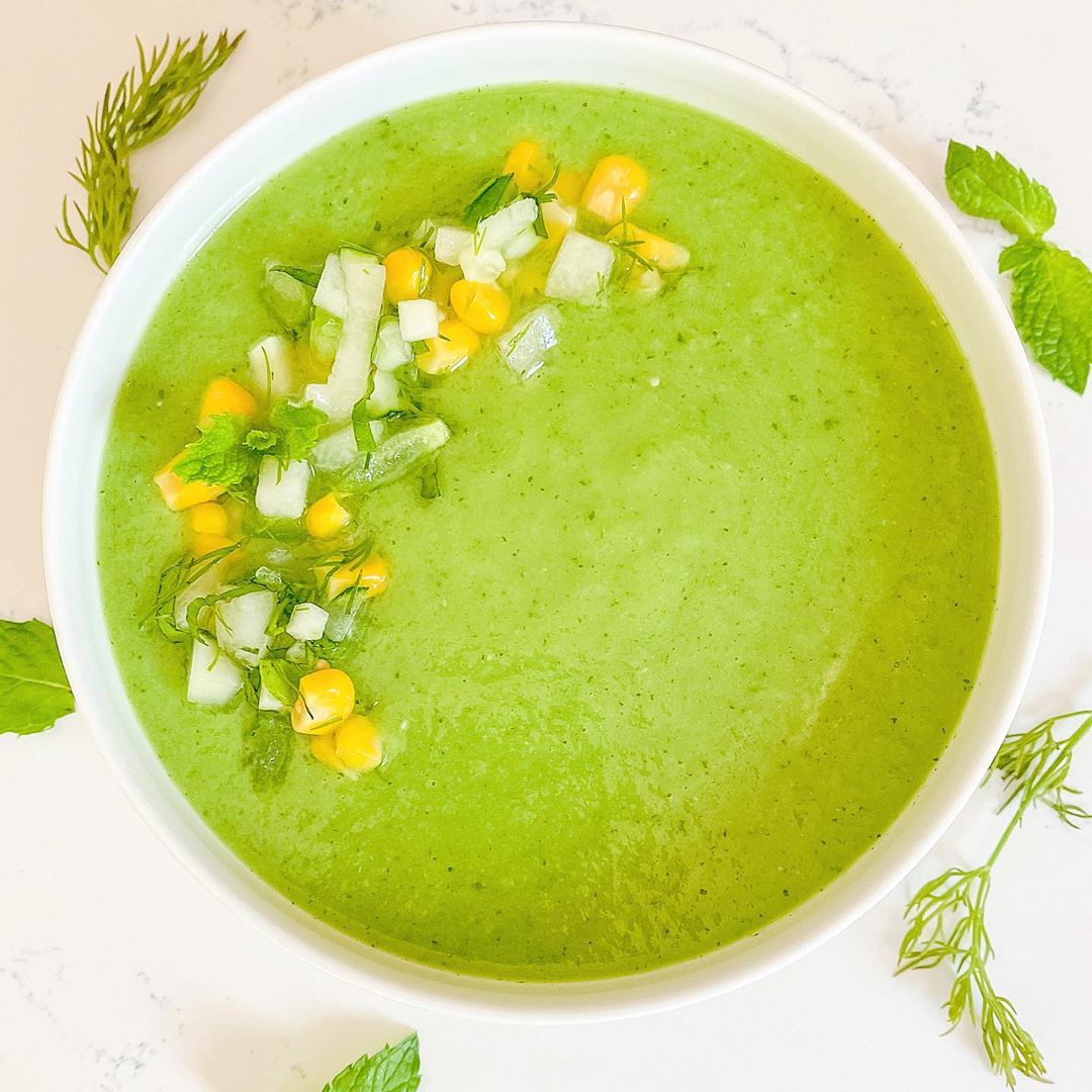 Cucumber Tomatillo Melon Gazpacho