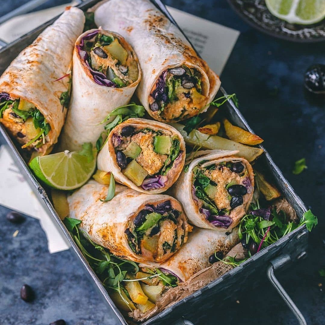 Vegan Tofu Burritos with Cashew Salsa