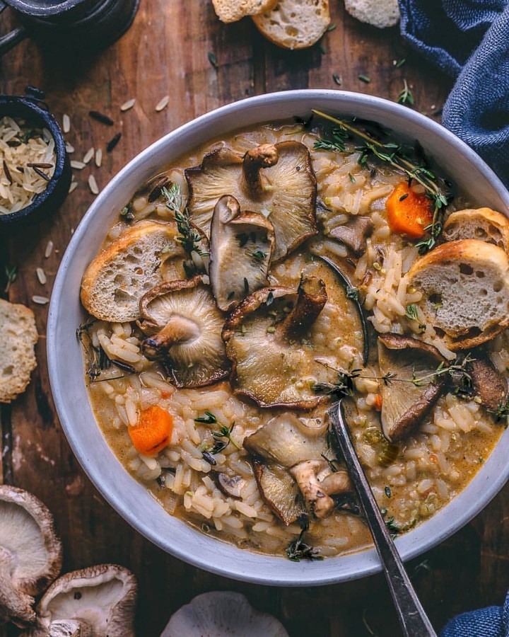 Mushroom Soup with Wild Rice