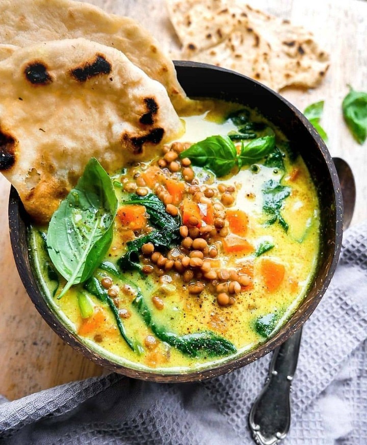 Creamy Curry Lentil Soup with Coconut Milk
