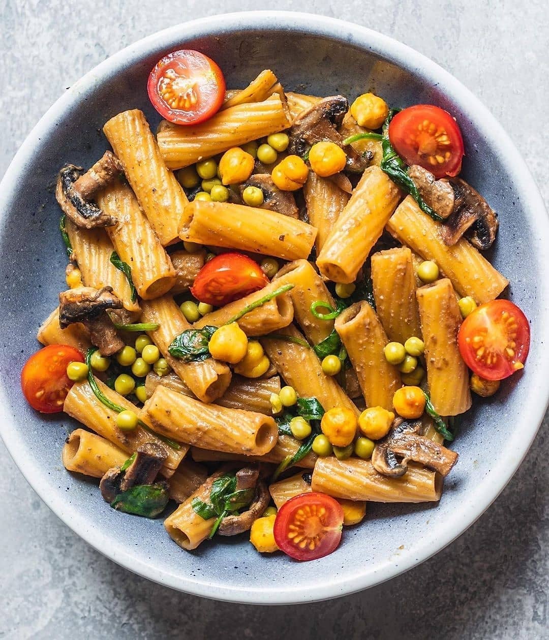 Tamari Mushroom Pasta with Spinach