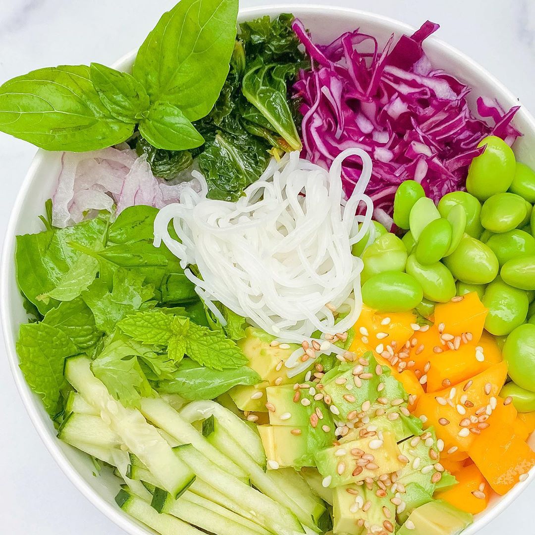 Mango Avocado Bowls with Sweet Spicy Sauce