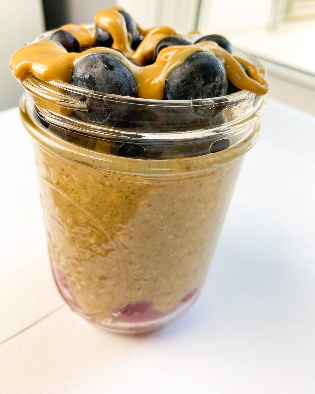 Peanut Butter and Jelly Overnight Oats