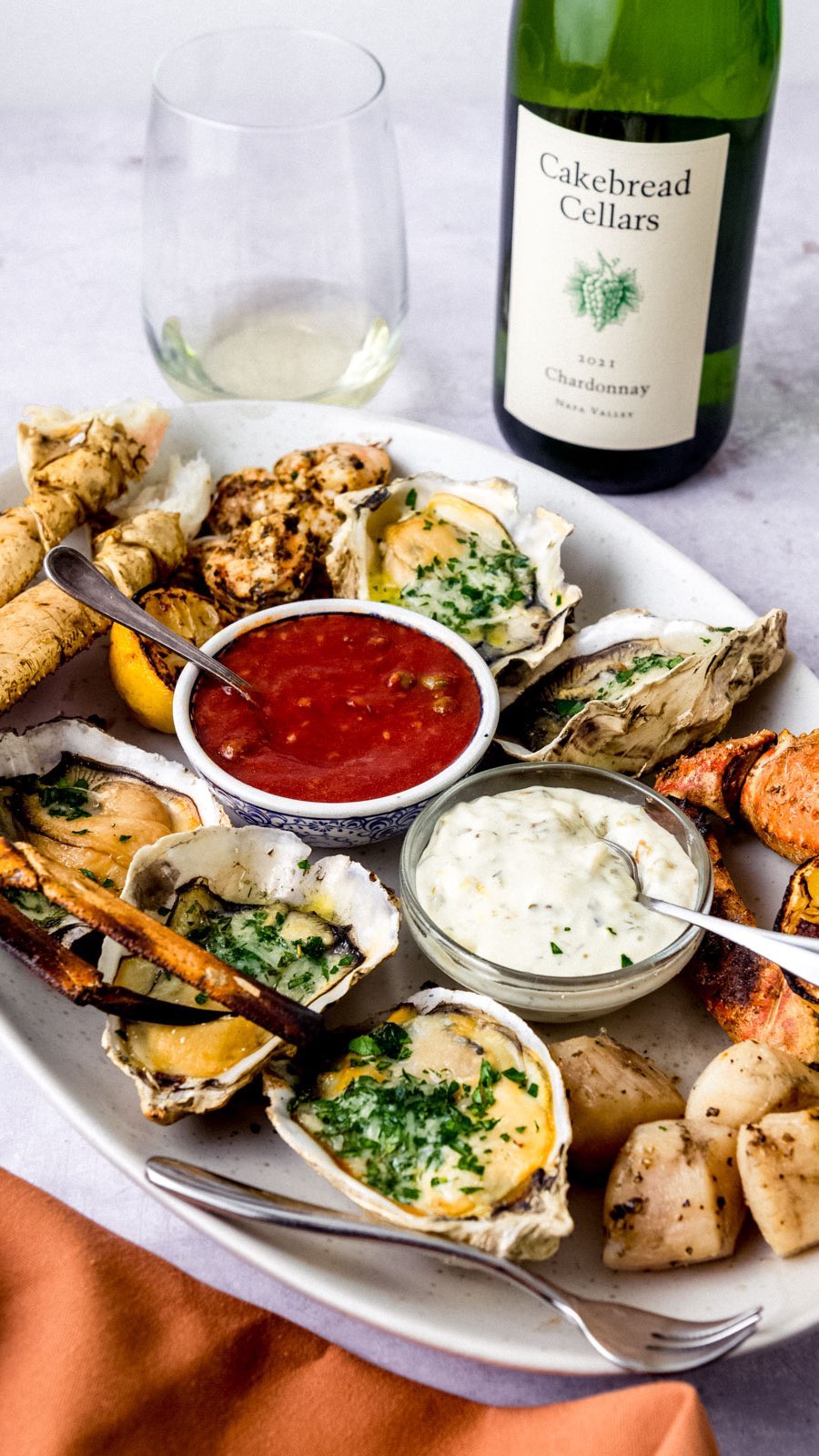 Summer Grilled Seafood Platter with Herb Butter