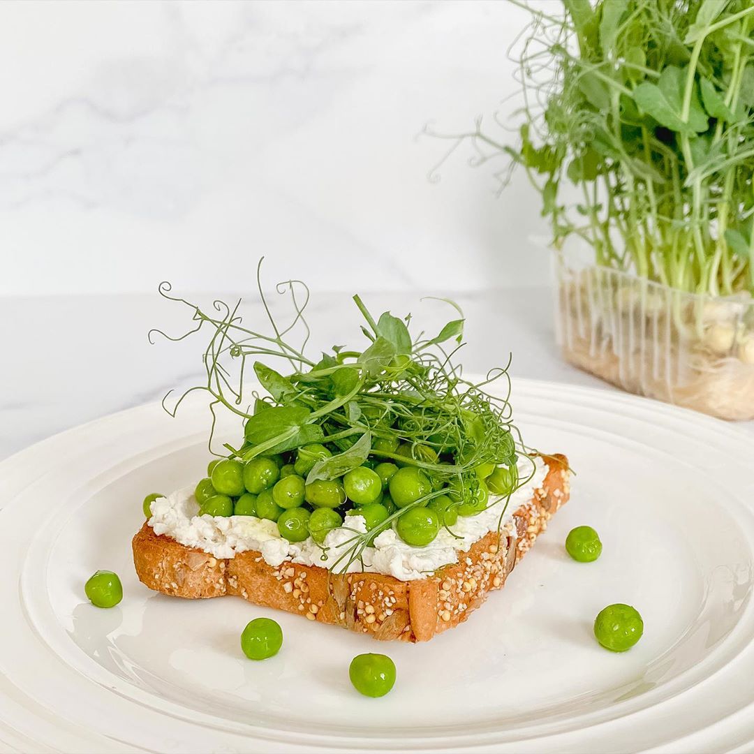 Herby Pea Ricotta Toast
