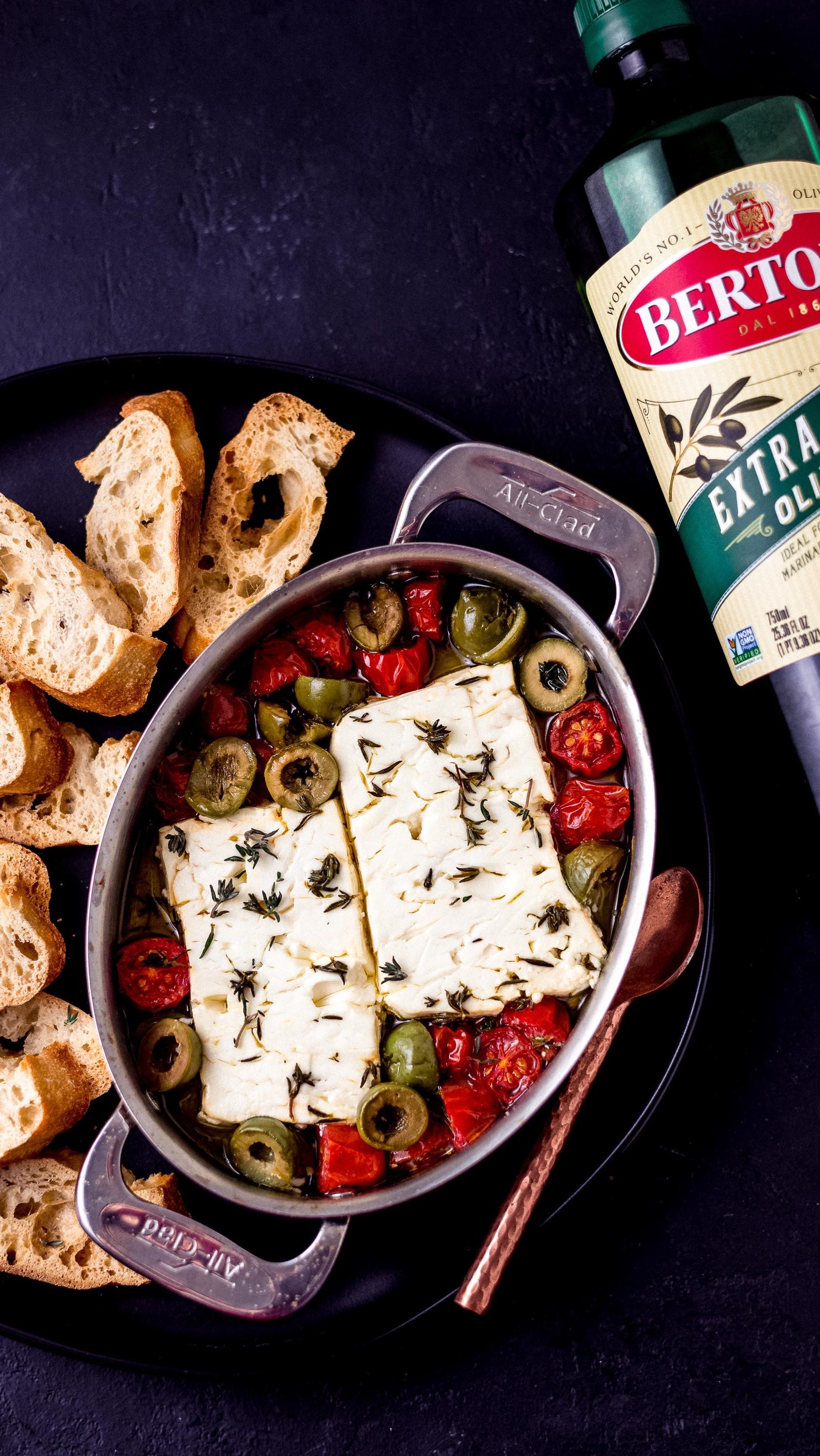 Baked Feta with Olives and Tomatoes