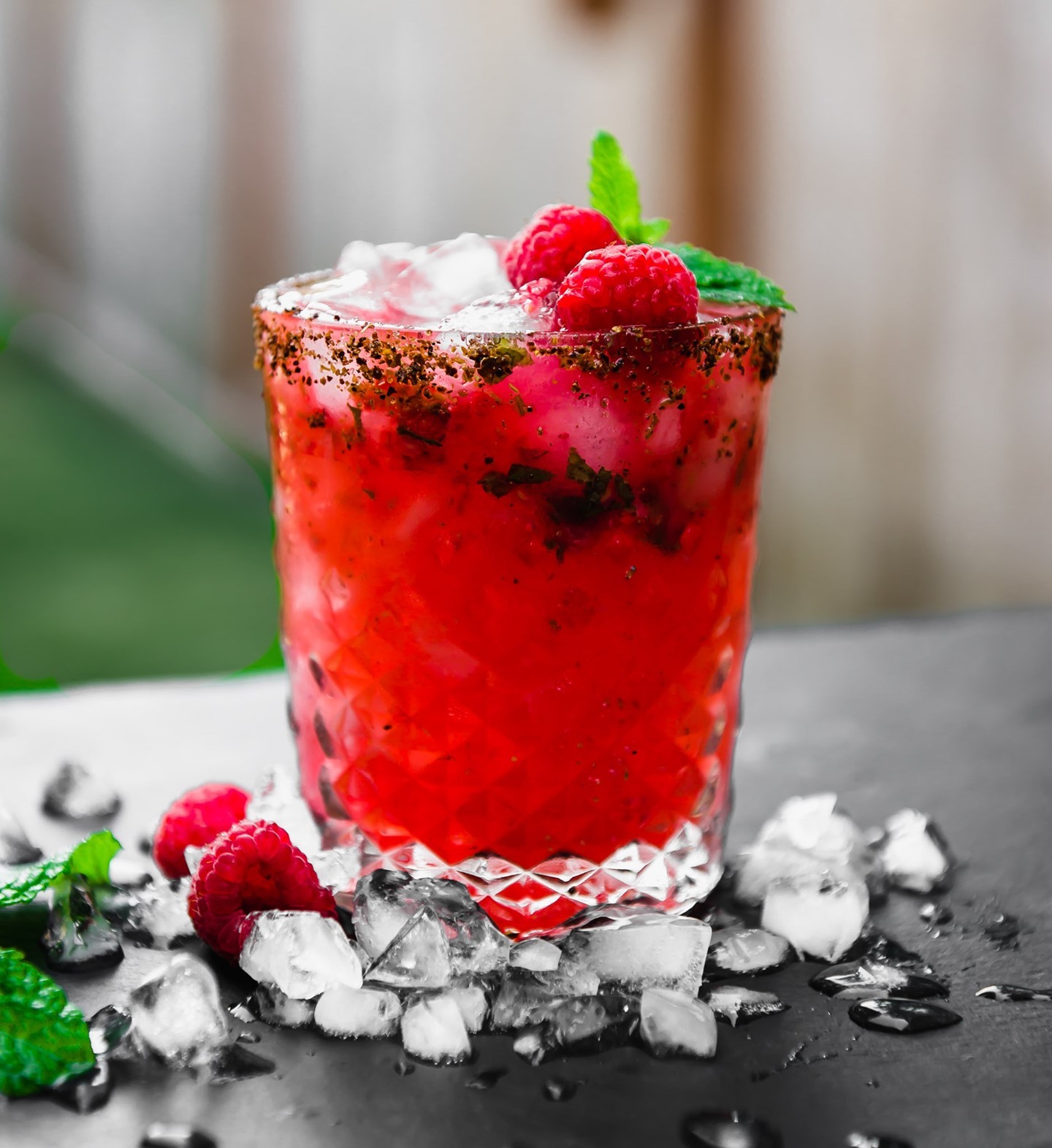 Refreshing Smoky Raspberry Mezcal Cocktail