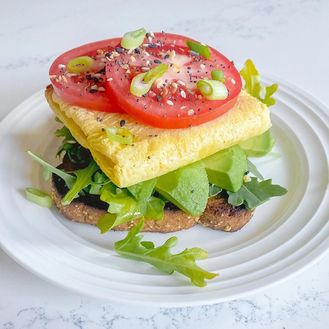 Open Faced Vegan Breakfast Sandwich