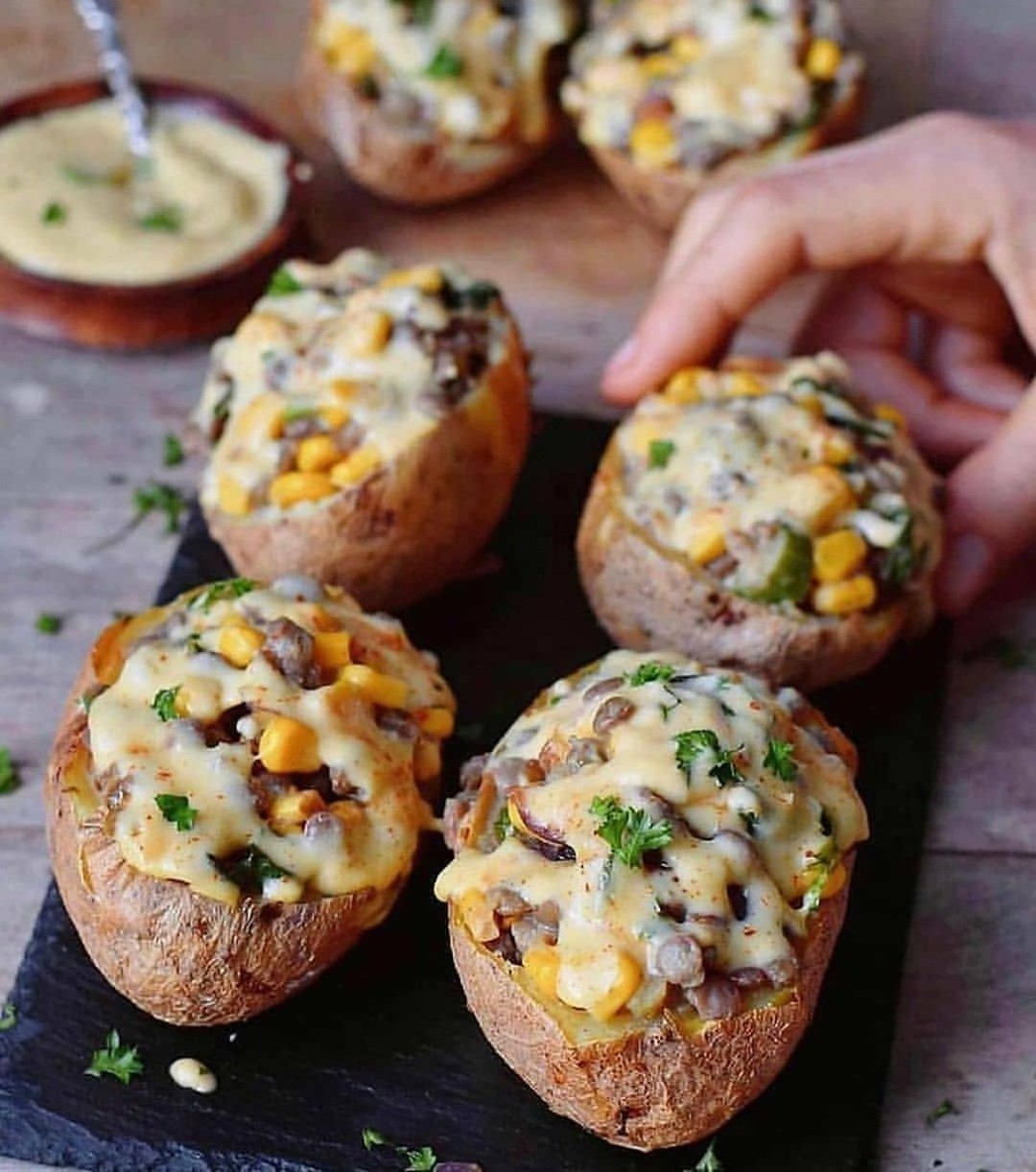 Comforting Vegan Holiday Stuffed Potato Skins