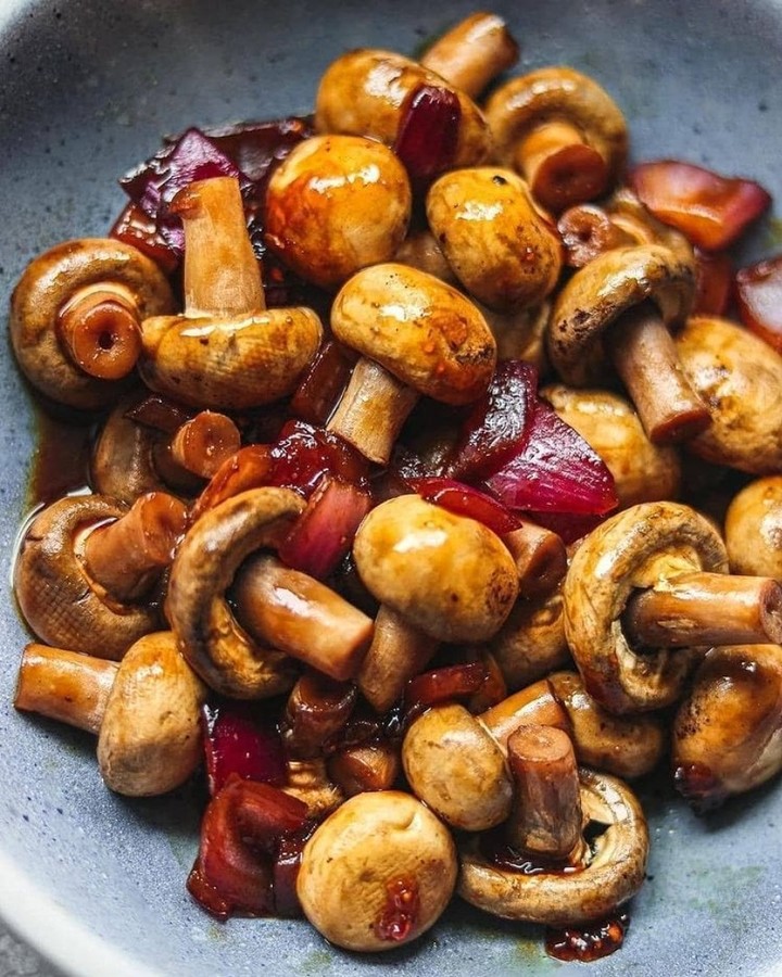Easy Vegan Miso Glazed Mushrooms