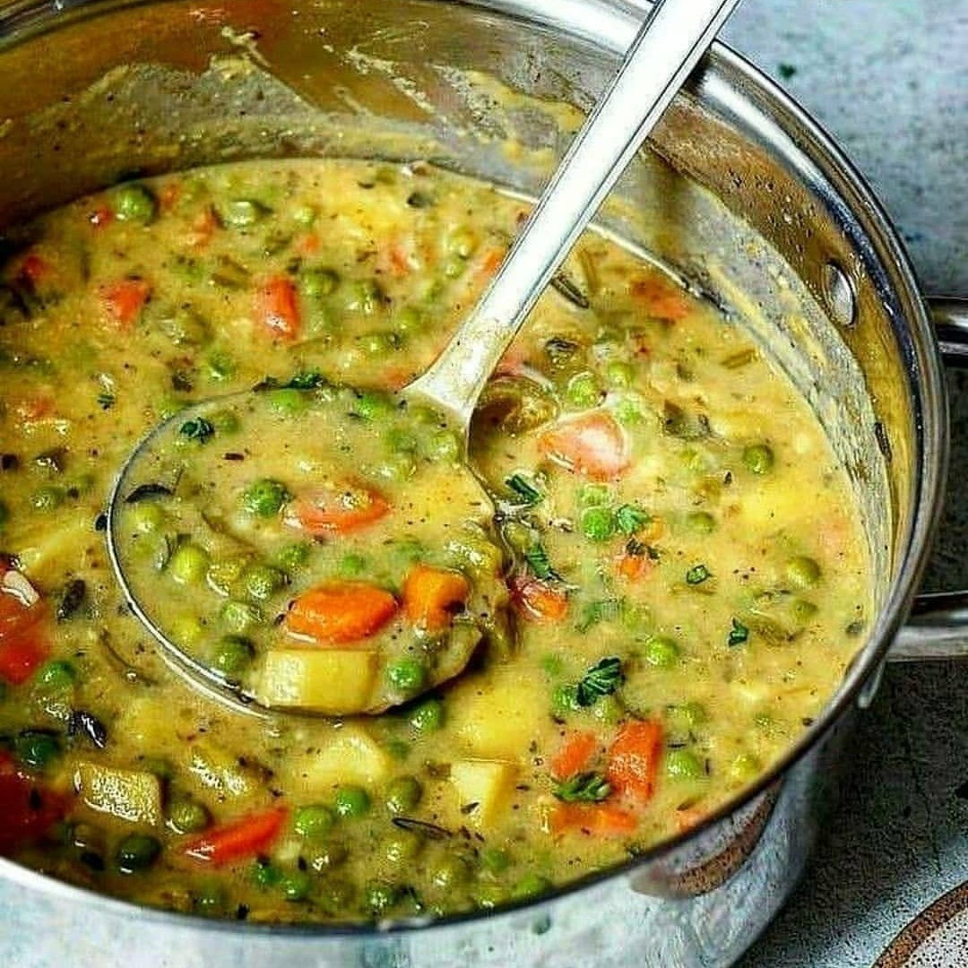 Hearty Vegan Green Pea and Potato Stew