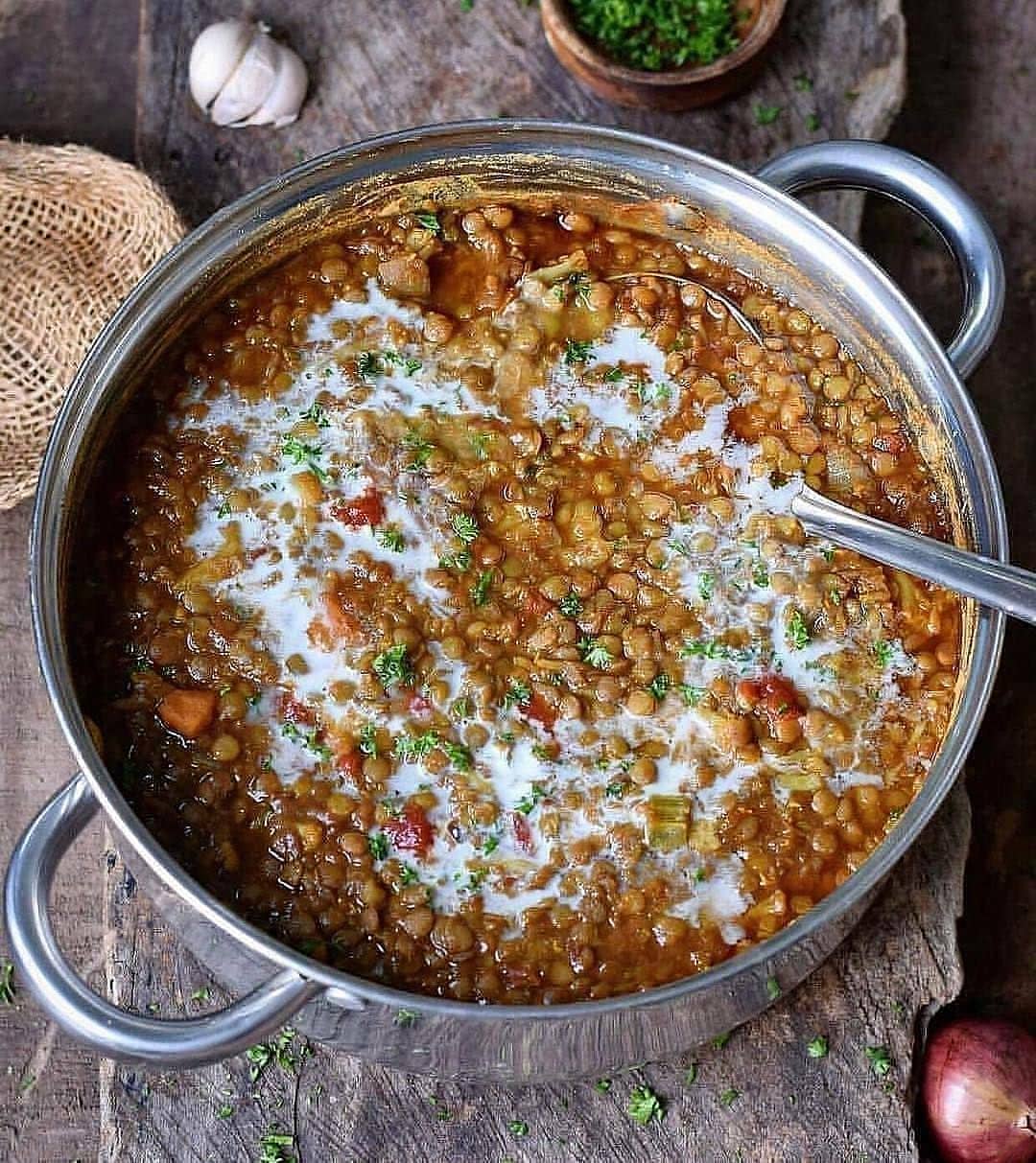Hearty Vegan Lentil Soup with Cauliflower and Spices