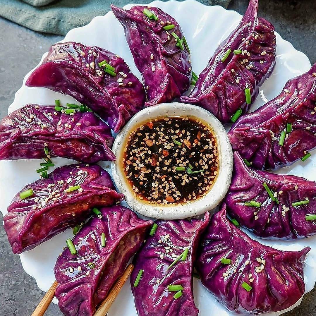 Purple Sweet Potato Dumplings