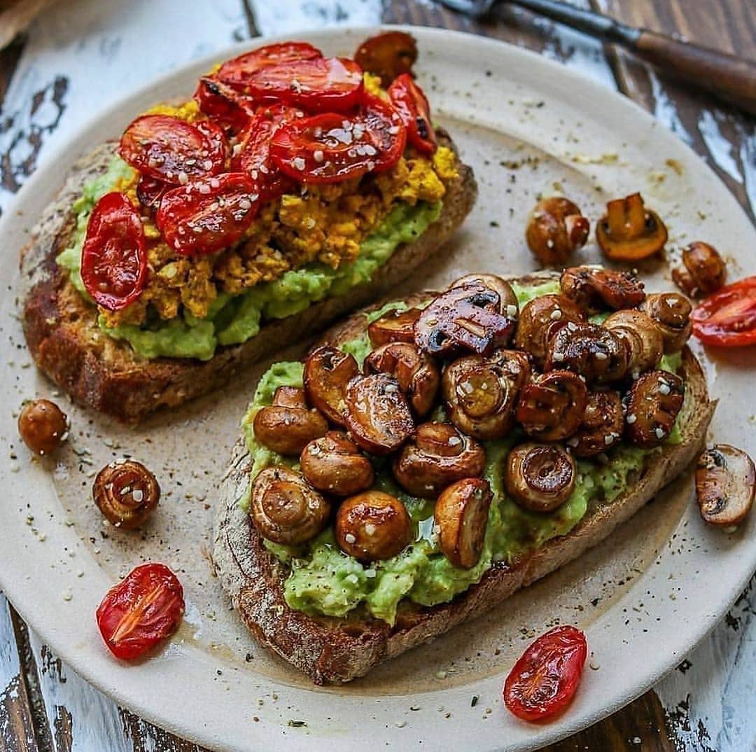 Next Level Sourdough Avocado Toast with Tofu Scramble