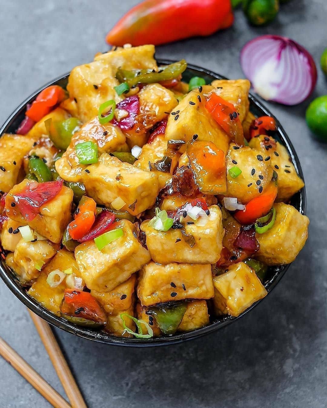 Sweet Lime Glazed Tofu