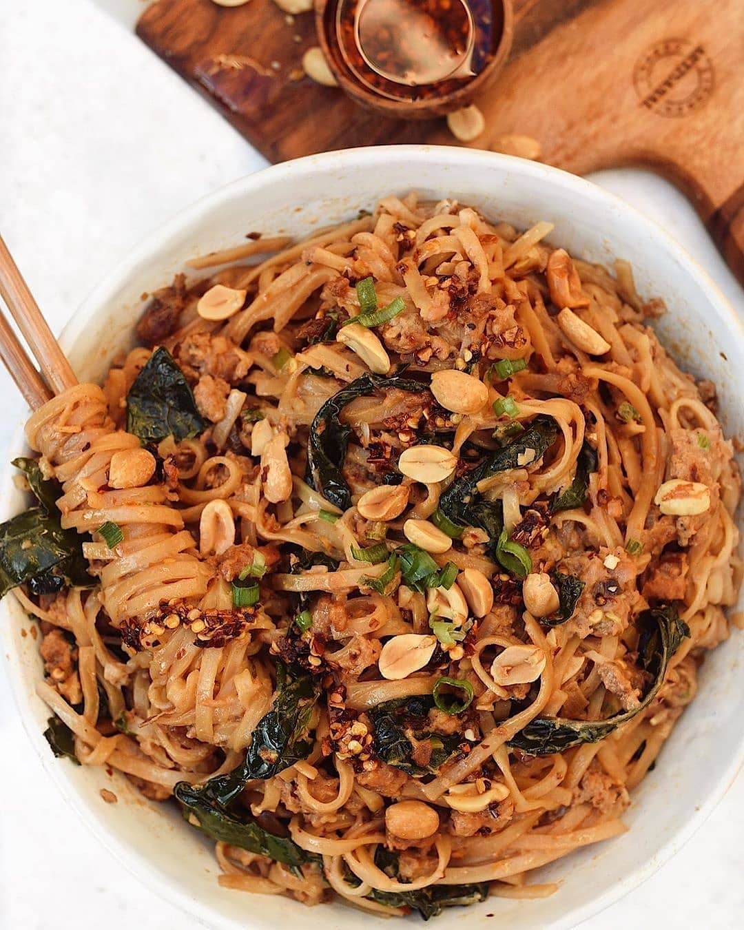 Spicy Plant-Based Beef Sesame Noodles