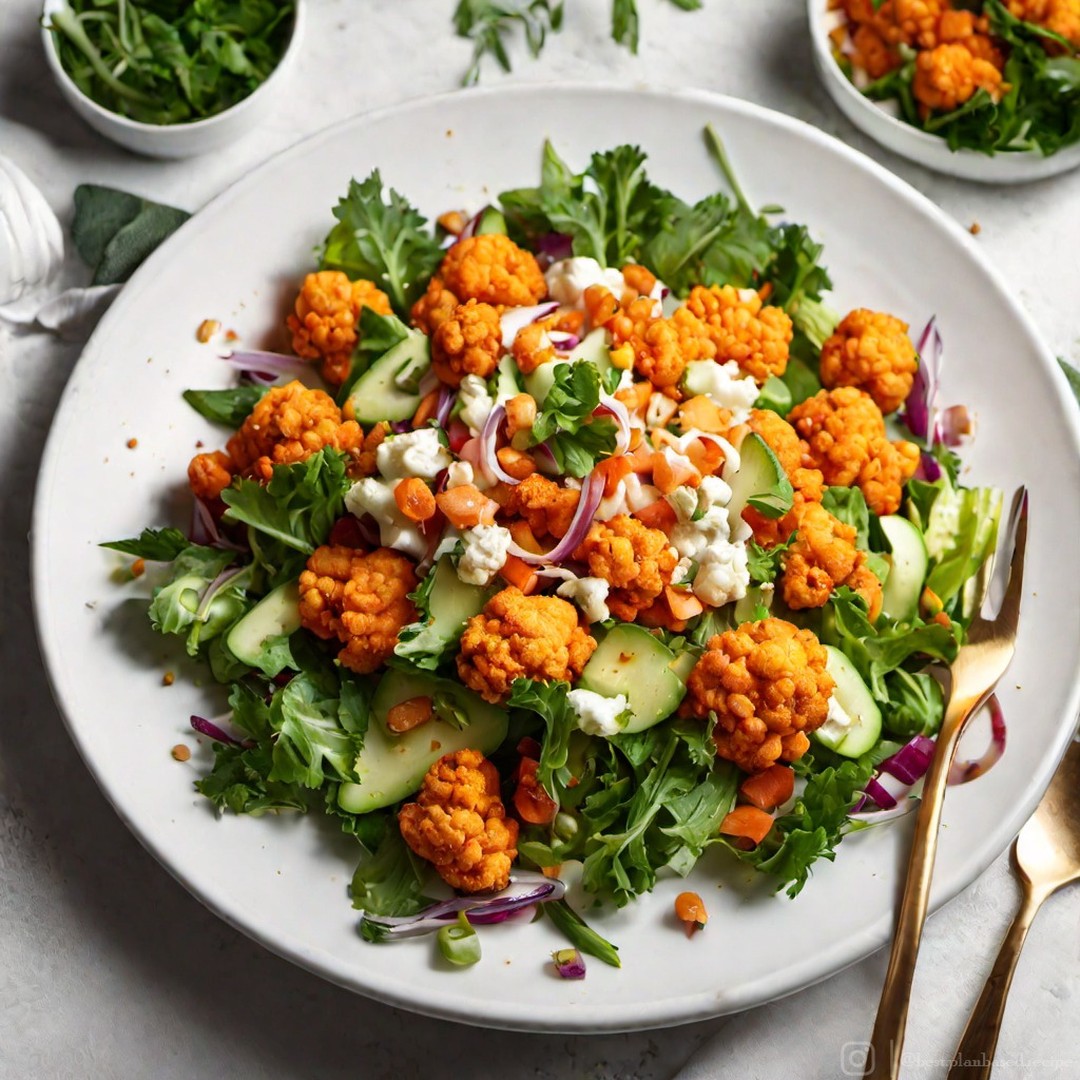 Vegan Buffalo Cauliflower Salad