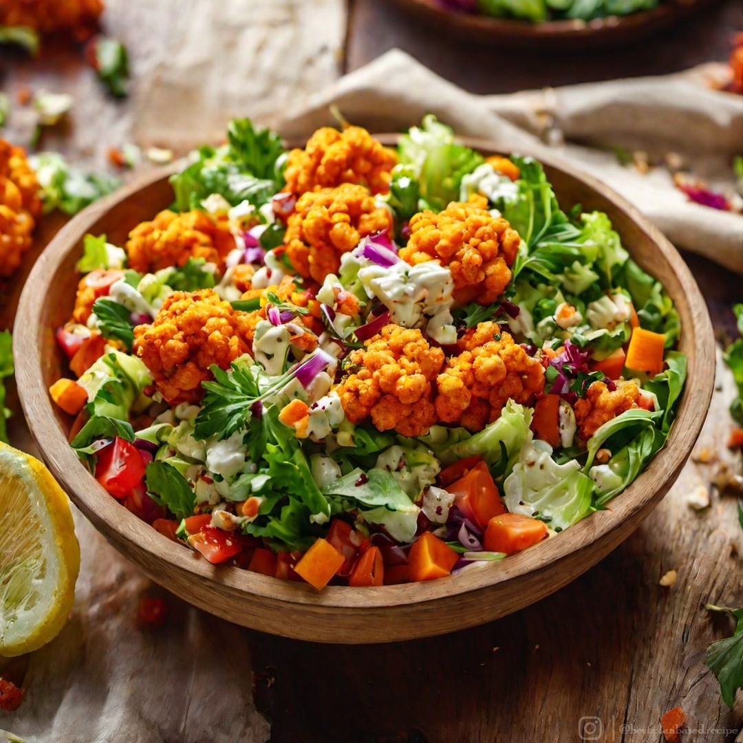 Vegan Buffalo Cauliflower Salad
