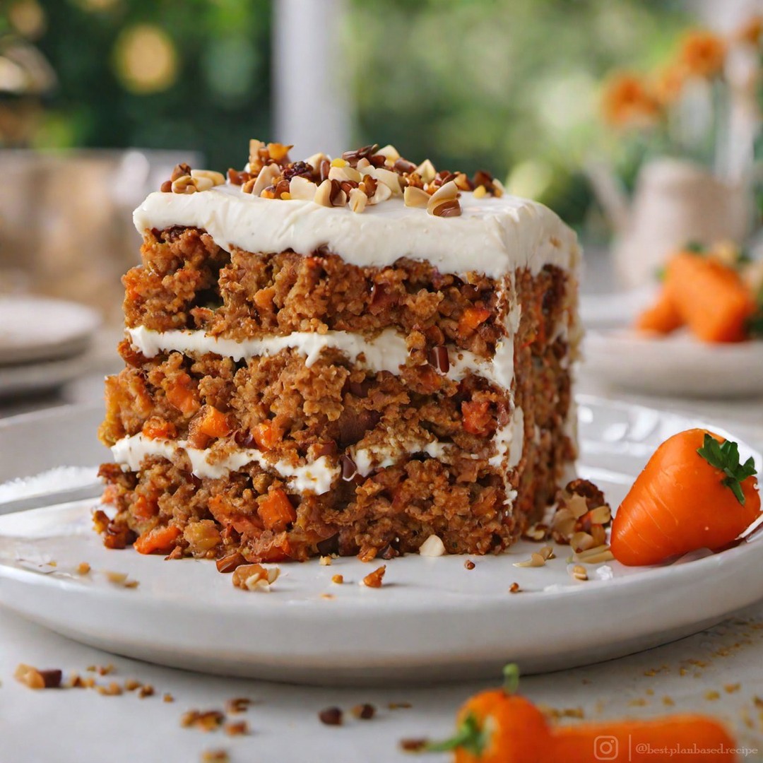 Classic Vegan Carrot Cake with Spices