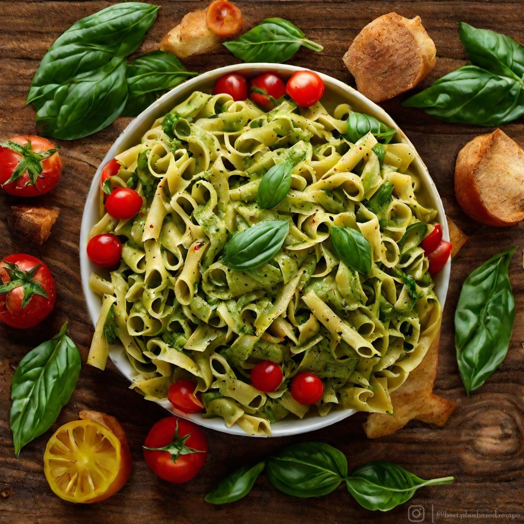 Fresh Vegan Basil Pesto Pasta