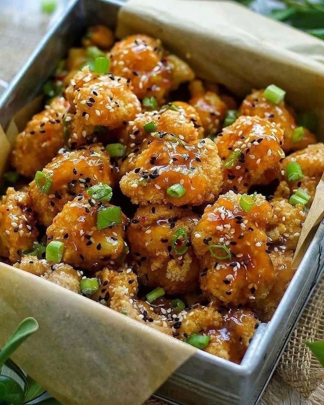 Crispy Spicy Sesame Cauliflower Wings