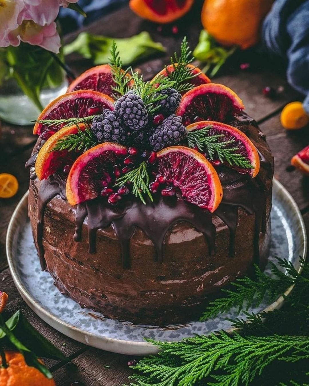 Blood Orange Chocolate Cake