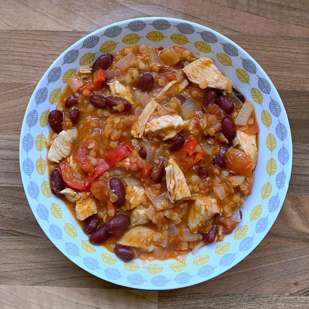 Chipotle Chicken Bean and Lentil Stew