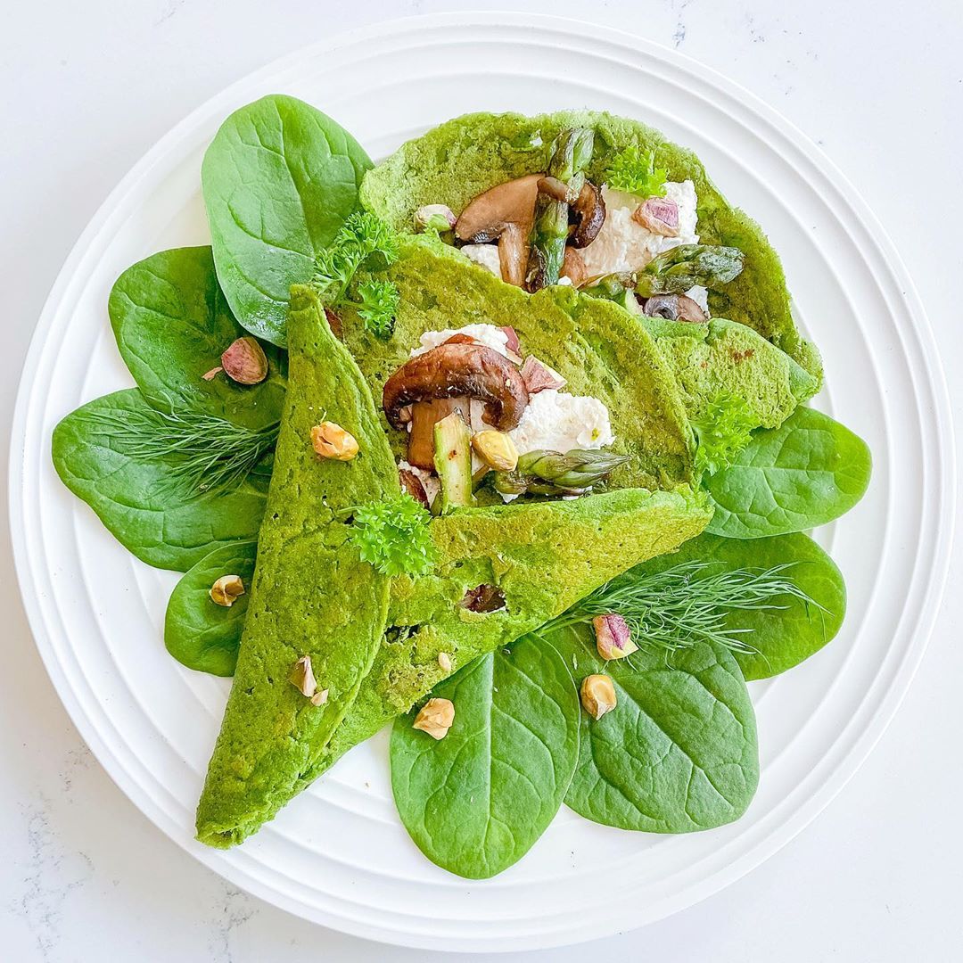 Vegan Spinach Ricotta Crepes
