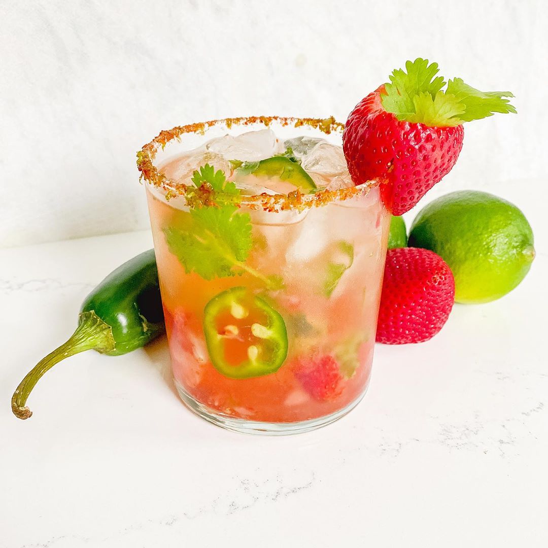 Spicy Strawberry Margarita Cocktail