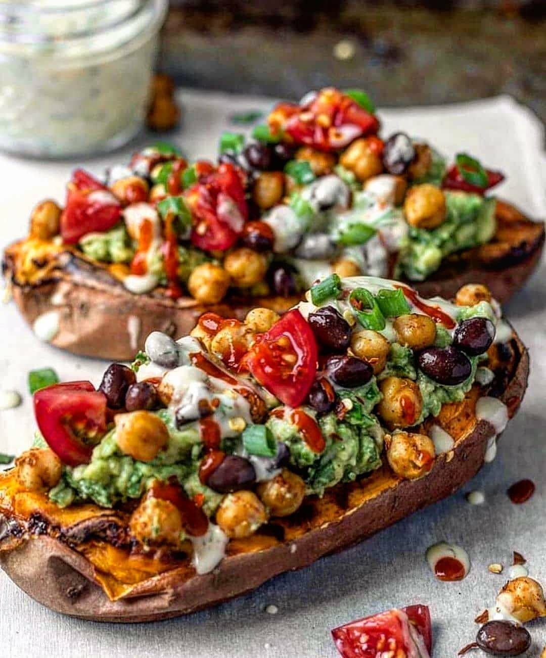 Vegan Baked Sweet Potato Power Bowl