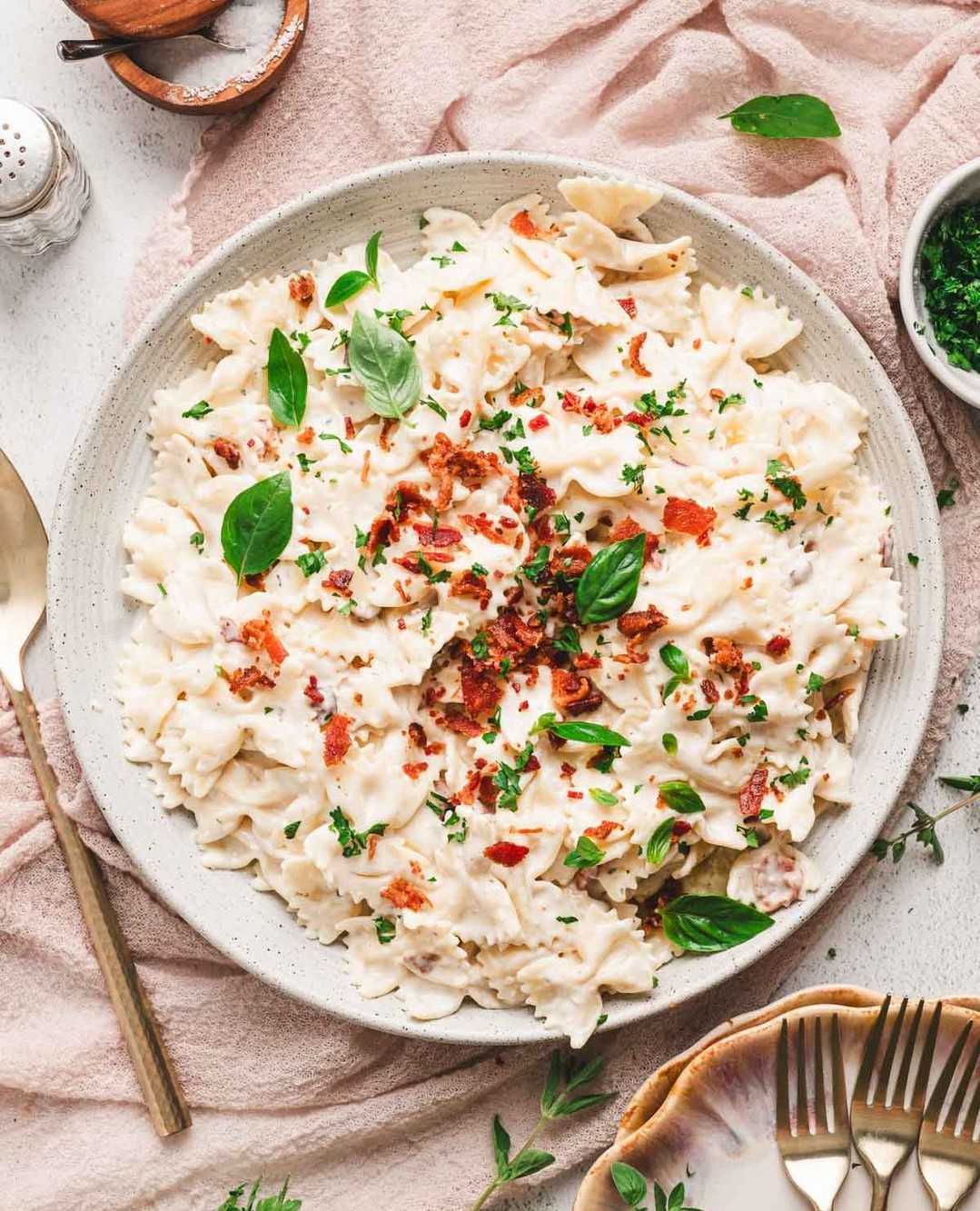 30-Minute Creamy Bacon Bowtie Pasta Comfort Food