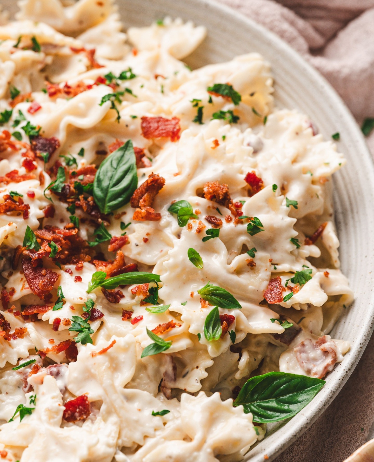 30-Minute Creamy Bacon Bowtie Pasta Comfort Food