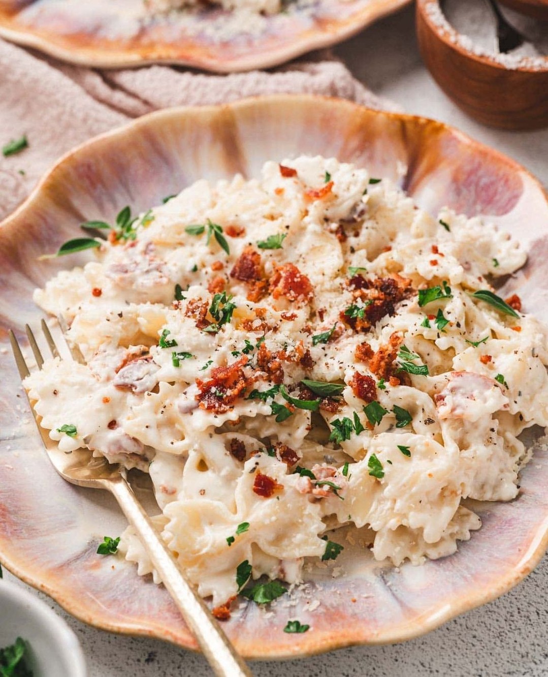 30-Minute Creamy Bacon Bowtie Pasta Comfort Food