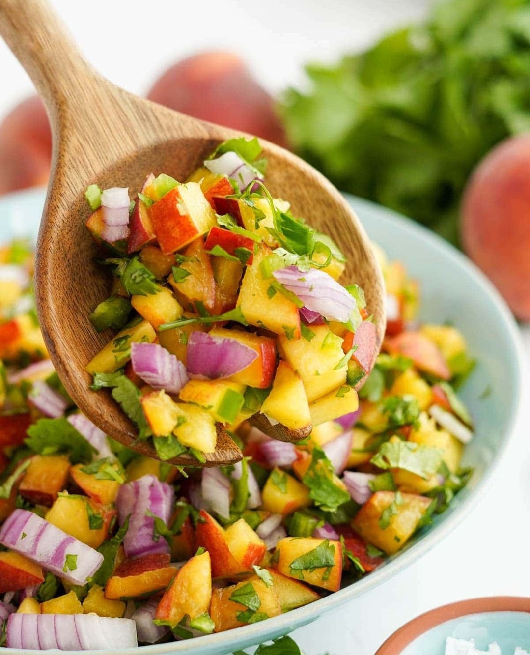 Fresh Peach Salsa with Jalapeno and Lime